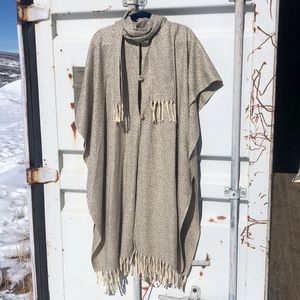 Boho Mexican Wool Poncho